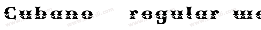 Cubano   regular wei字体转换